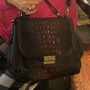 PRICE DROP!! Brahmin Phoebe Cocoa Lady Melbourne, Adj Crossbody and Hand Strap